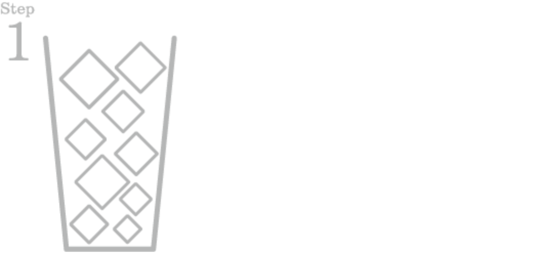 氷をたくさん入れて